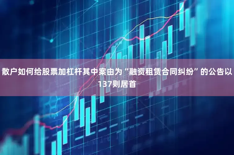 散户如何给股票加杠杆其中案由为“融资租赁合同纠纷”的公告以137则居首